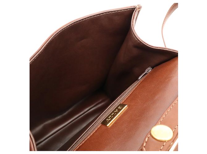 Borsa trapuntata Bally in pelle marrone - vista 10