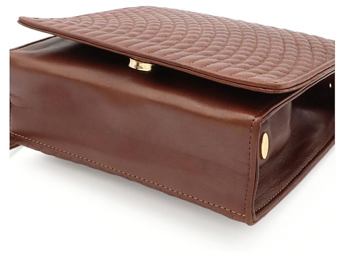 Borsa trapuntata Bally in pelle marrone - vista 7