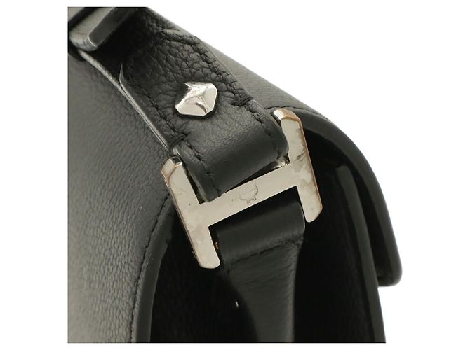 Borsa a tracolla in pelle MCM Patricia Nero - vista 5