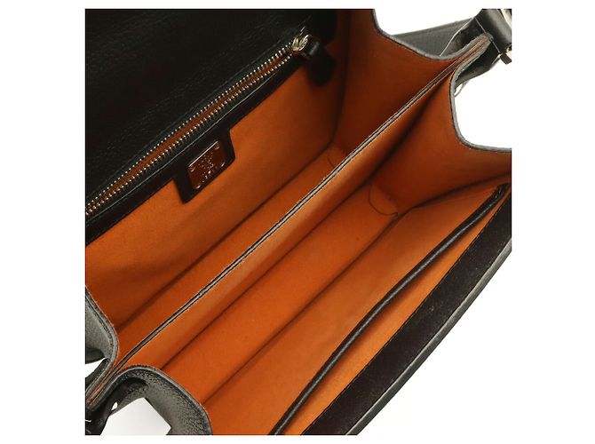 Borsa a tracolla in pelle MCM Patricia Nero - vista 8