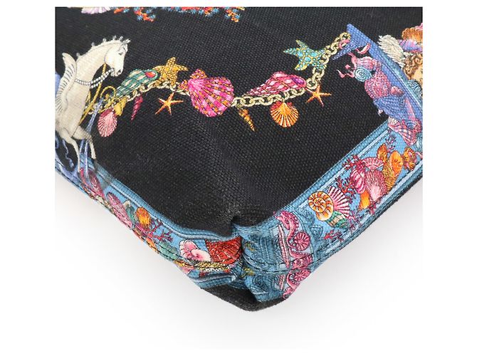 Borsa Tote Versace Coral Theatre La Medusa Nero Multicolore - vista 4