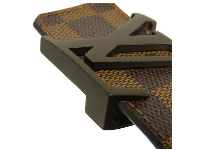 Cintura Louis Vuitton in tela Damier marrone Damier ebene - vista 4