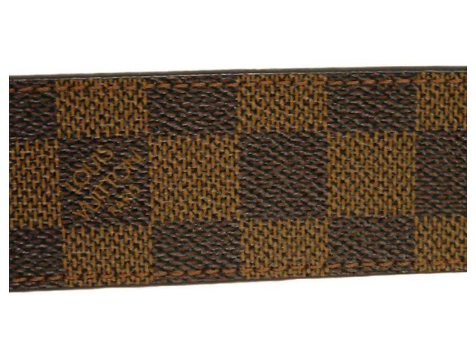 Cintura Louis Vuitton in tela Damier marrone Damier ebene - vista 7