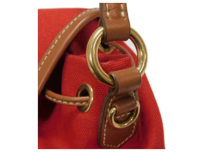 Miu Miu Red Cotton Canvas Backpack - view 12