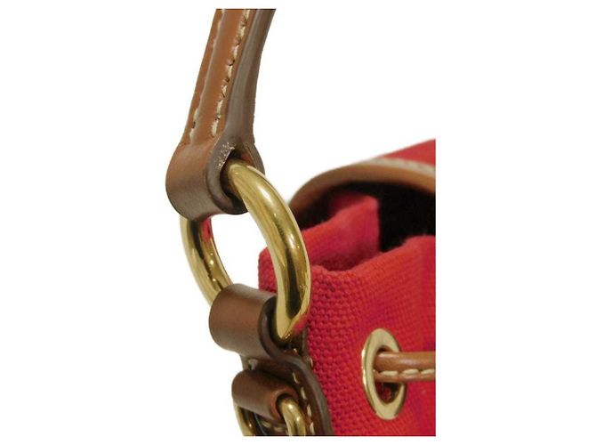 Miu Miu Red Cotton Canvas Backpack - view 14