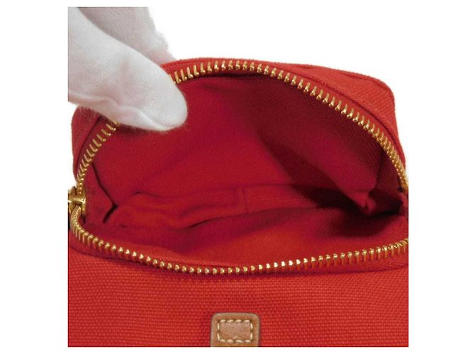 Miu Miu Red Cotton Canvas Backpack - view 17