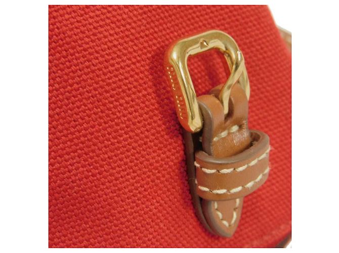 Miu Miu Red Cotton Canvas Backpack - view 19