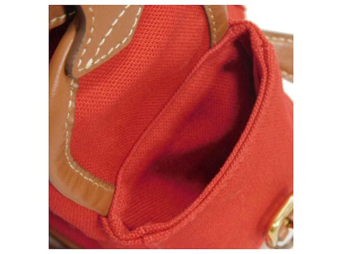 Miu Miu Red Cotton Canvas Backpack - view 20
