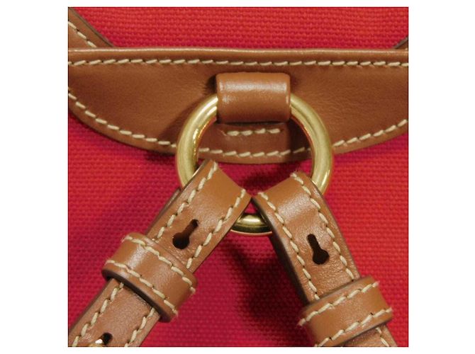 Miu Miu Red Cotton Canvas Backpack - view 21