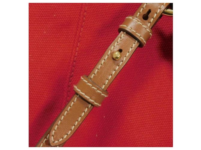 Miu Miu Red Cotton Canvas Backpack - view 22