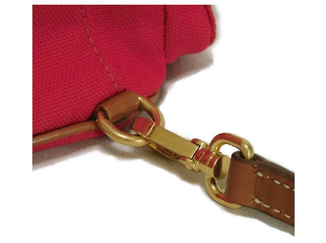 Miu Miu Red Cotton Canvas Backpack - view 23