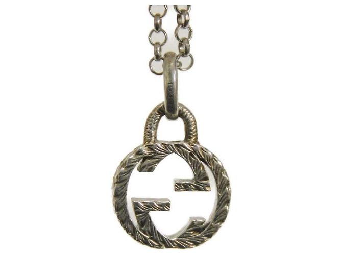 Collar con colgante Gucci Interlocking G Plata - vista 4