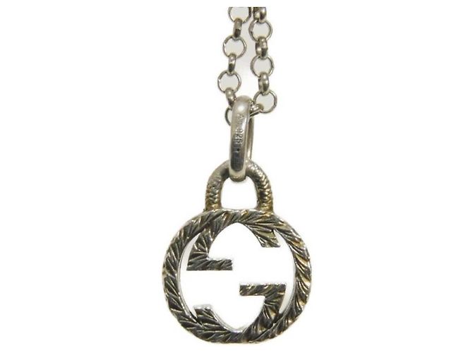 Collar con colgante Gucci Interlocking G Plata - vista 5