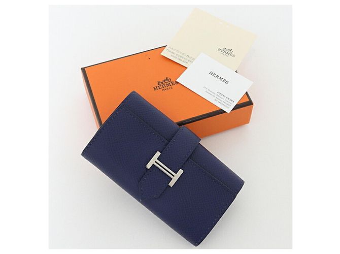 Hermès Portallaves Hermes Bearn Azul Azul marino - vista 2