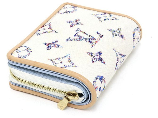 Louis Vuitton Portefeuille Lou Monogram Jacquard White Bi-fold Wallet Weiß - Ansicht 6
