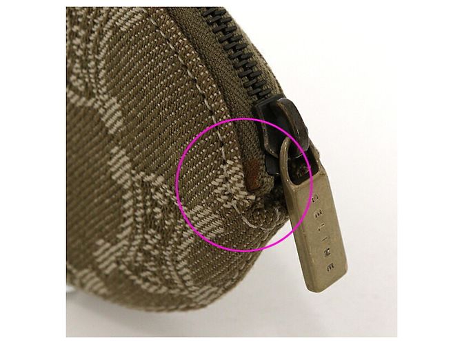 Céline Celine Macadam Monedero Llavero Beige Caqui - vista 5