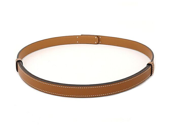 Hermès Hermes Kelly Gürtel aus Epsom-Leder Braun Golden - Ansicht 3