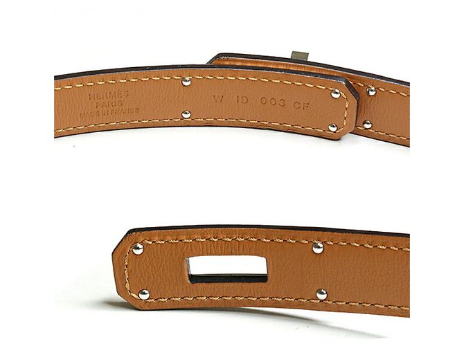 Hermès Hermes Kelly Gürtel aus Epsom-Leder Braun Golden - Ansicht 4