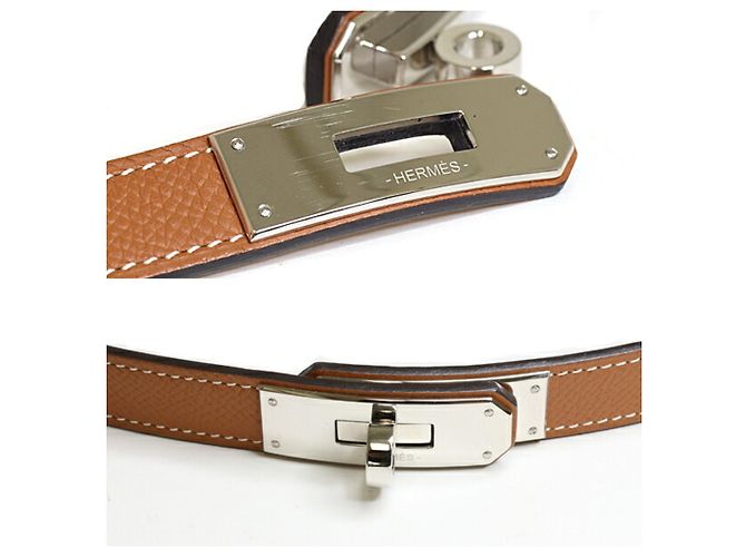 Hermès Hermes Kelly Gürtel aus Epsom-Leder Braun Golden - Ansicht 5