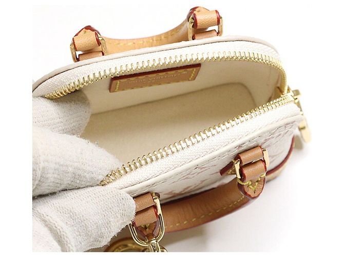 Porte-clé Micro Alma Louis Vuitton Blanc - vue 4