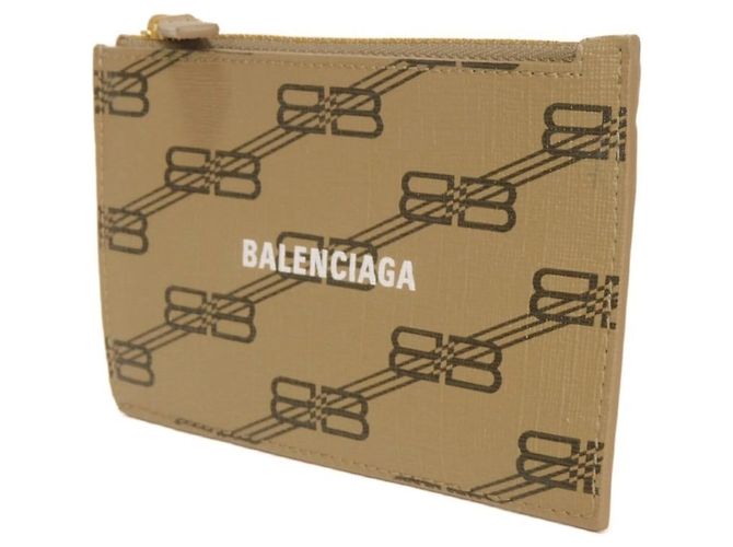 Everyday Porta-moedas Balenciaga BB Monogram Marrom Bege - vista 2
