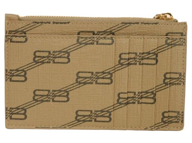 Everyday Porta-moedas Balenciaga BB Monogram Marrom Bege - vista 3