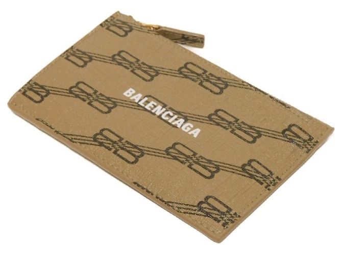 Everyday Porta-moedas Balenciaga BB Monogram Marrom Bege - vista 4