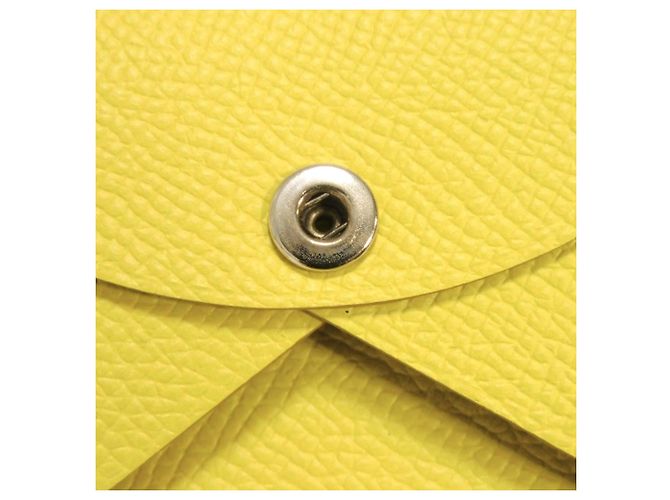 Hermès Tarjetero Hermes Calvi en Yellow Amarillo - vista 11