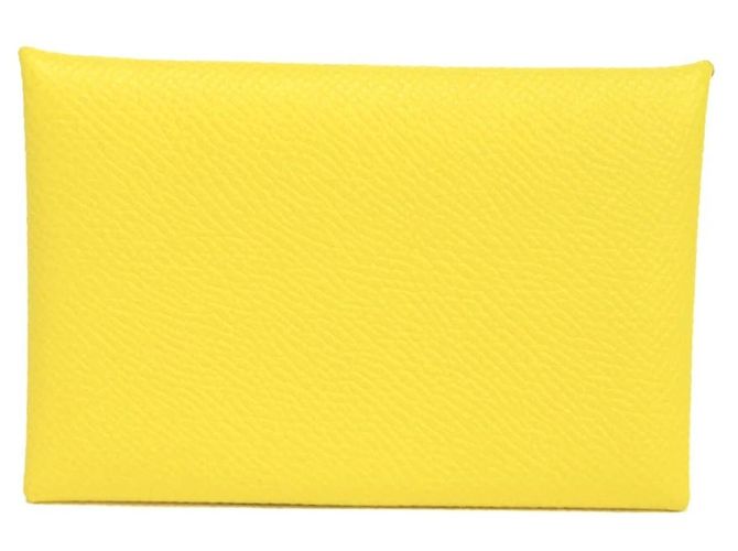 Hermès Tarjetero Hermes Calvi en Yellow Amarillo - vista 3