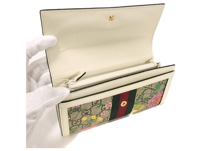 Cartera Continental Gucci Ophidia GG Flora Blanco - vista 5