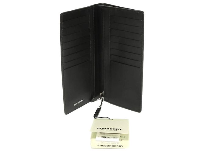 Burberry Vintage Check Continental Wallet Black Beige - view 5