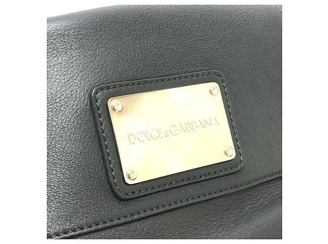 Borsa a tracolla in pelle nera Dolce & Gabbana Nero - vista 16