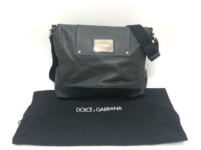 Borsa a tracolla in pelle nera Dolce & Gabbana Nero - vista 18