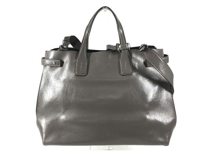 Burberry Business-Tasche aus grauem Leder Braun - Ansicht 2