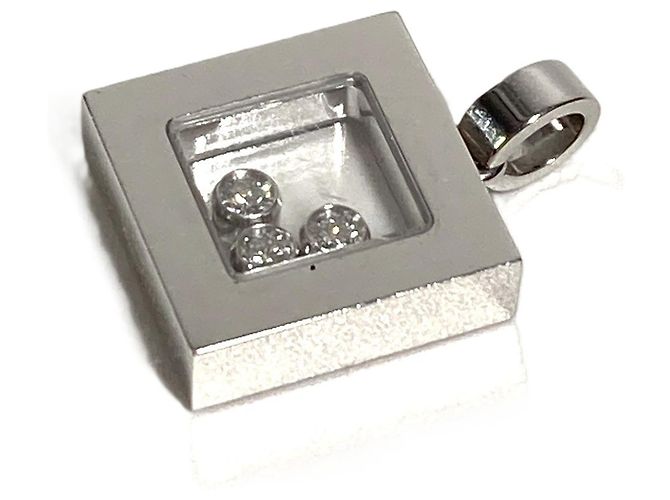 Colar Chopard Happy Diamonds em Ouro 18K Prata - vista 3