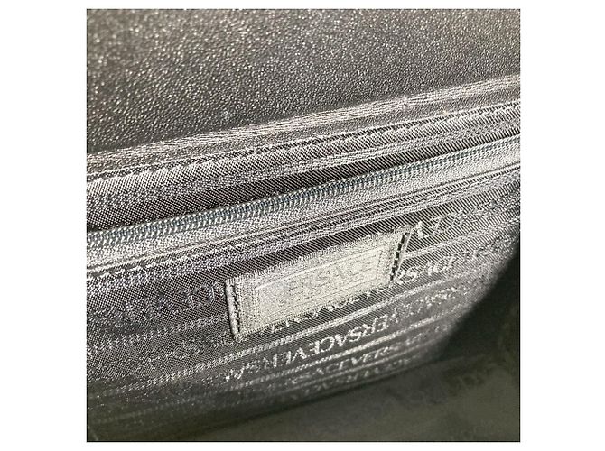Versace Vintage Sunburst Logo Vanity Bag Schwarz - Ansicht 10