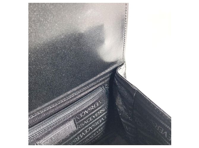 Versace Vintage Sunburst Logo Vanity Bag Schwarz - Ansicht 12