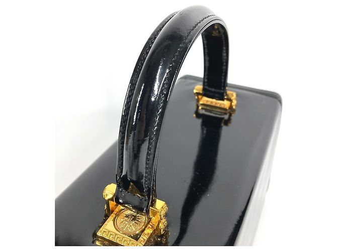 Versace Vintage Sunburst Logo Vanity Bag Schwarz - Ansicht 3