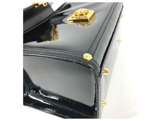Versace Vintage Sunburst Logo Vanity Bag Schwarz - Ansicht 6