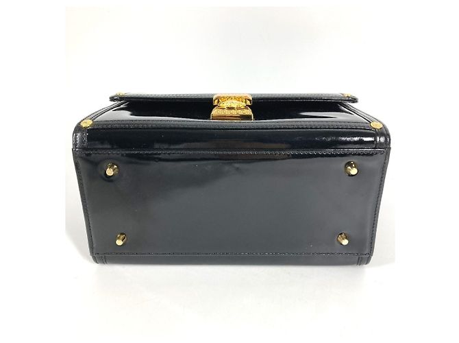 Versace Vintage Sunburst Logo Vanity Bag Schwarz - Ansicht 7