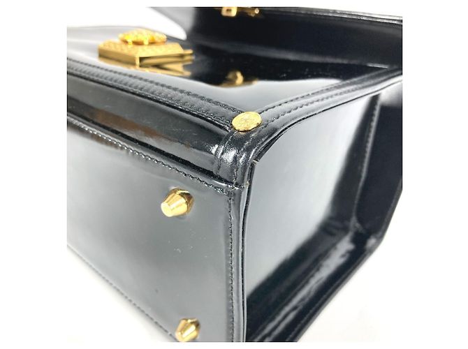 Versace Vintage Sunburst Logo Vanity Bag Schwarz - Ansicht 8