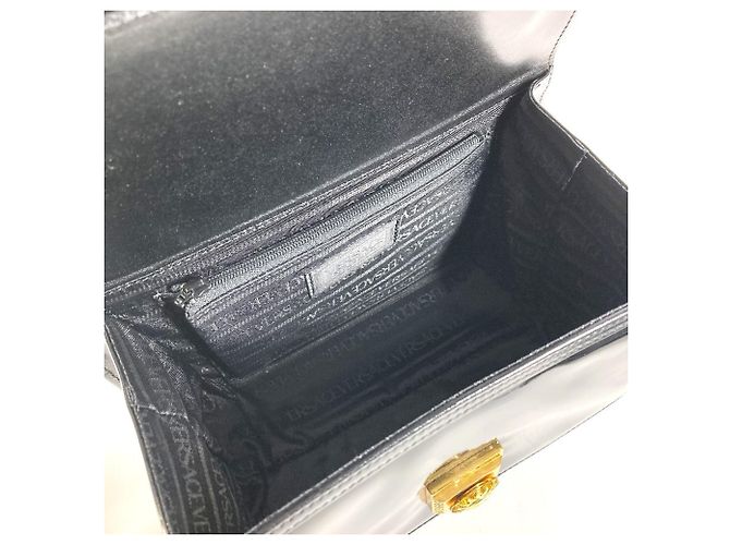 Versace Vintage Sunburst Logo Vanity Bag Schwarz - Ansicht 9