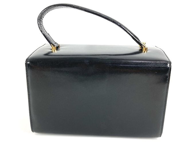 Versace Vintage Vanity Bag mit Sunburst-Logo Schwarz - Ansicht 2