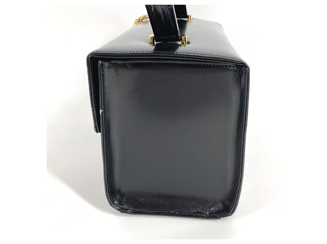 Versace Vintage Vanity Bag mit Sunburst-Logo Schwarz - Ansicht 4