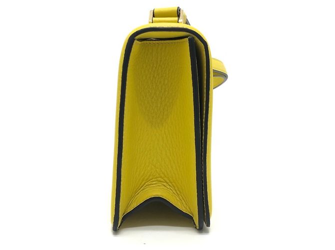 Borsa a tracolla con patta Valentino Yellow Logo Giallo - vista 3