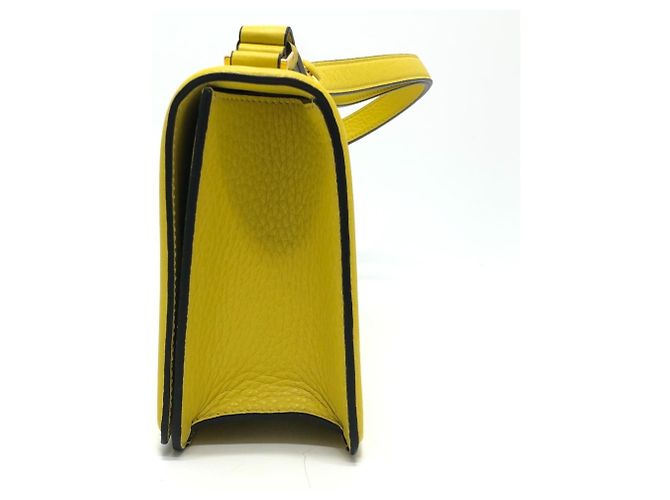 Borsa a tracolla con patta Valentino Yellow Logo Giallo - vista 4