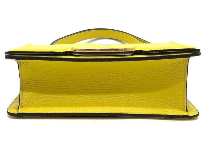 Borsa a tracolla con patta Valentino Yellow Logo Giallo - vista 5