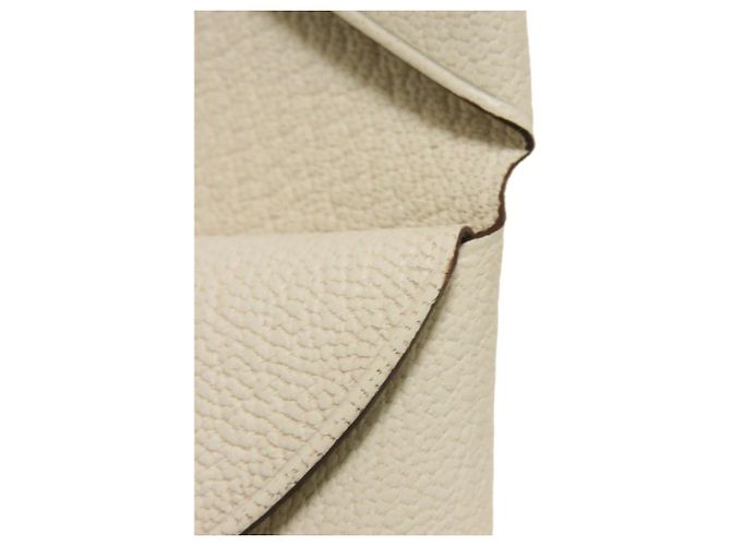 Hermès Portamonete Hermes Calvi Duo Bianco Crudo - vista 14