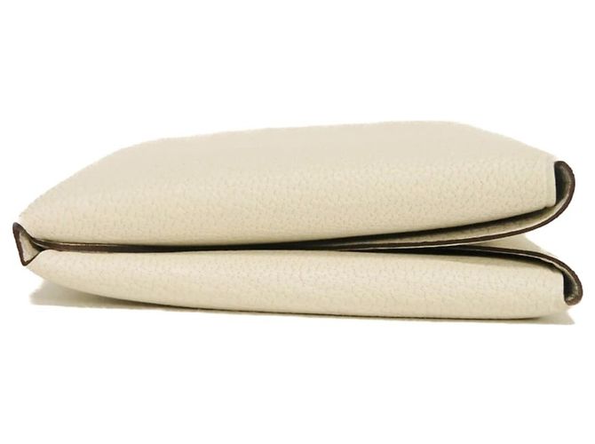 Hermès Portamonete Hermes Calvi Duo Bianco Crudo - vista 17