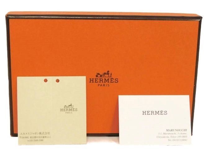 Hermès Portamonete Hermes Calvi Duo Bianco Crudo - vista 19